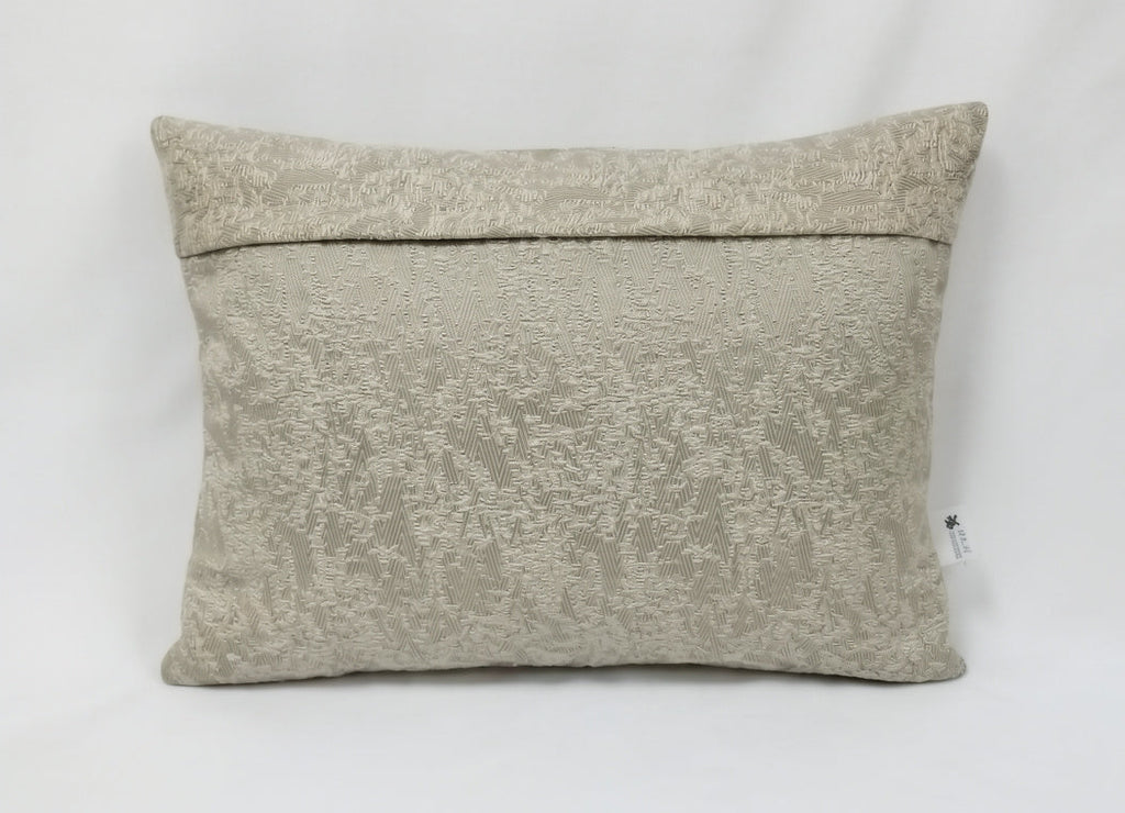 Cojín Alejandría Arena 50x36 cm, tejido jacquard de tapicería