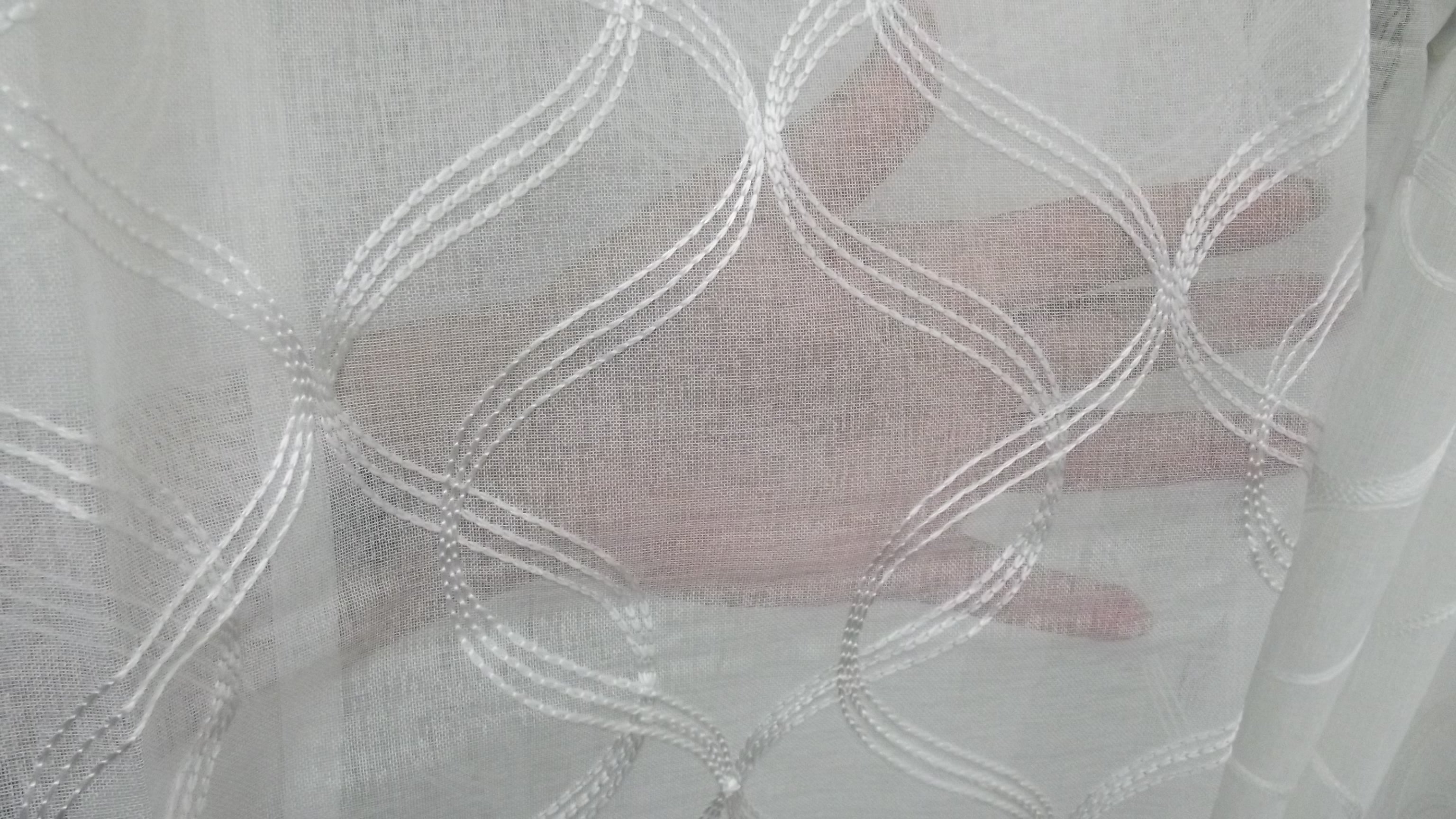 Visillo Sarah Blanco – Armonía Geométrica y Luminosidad Pura (140 x 260 cm)