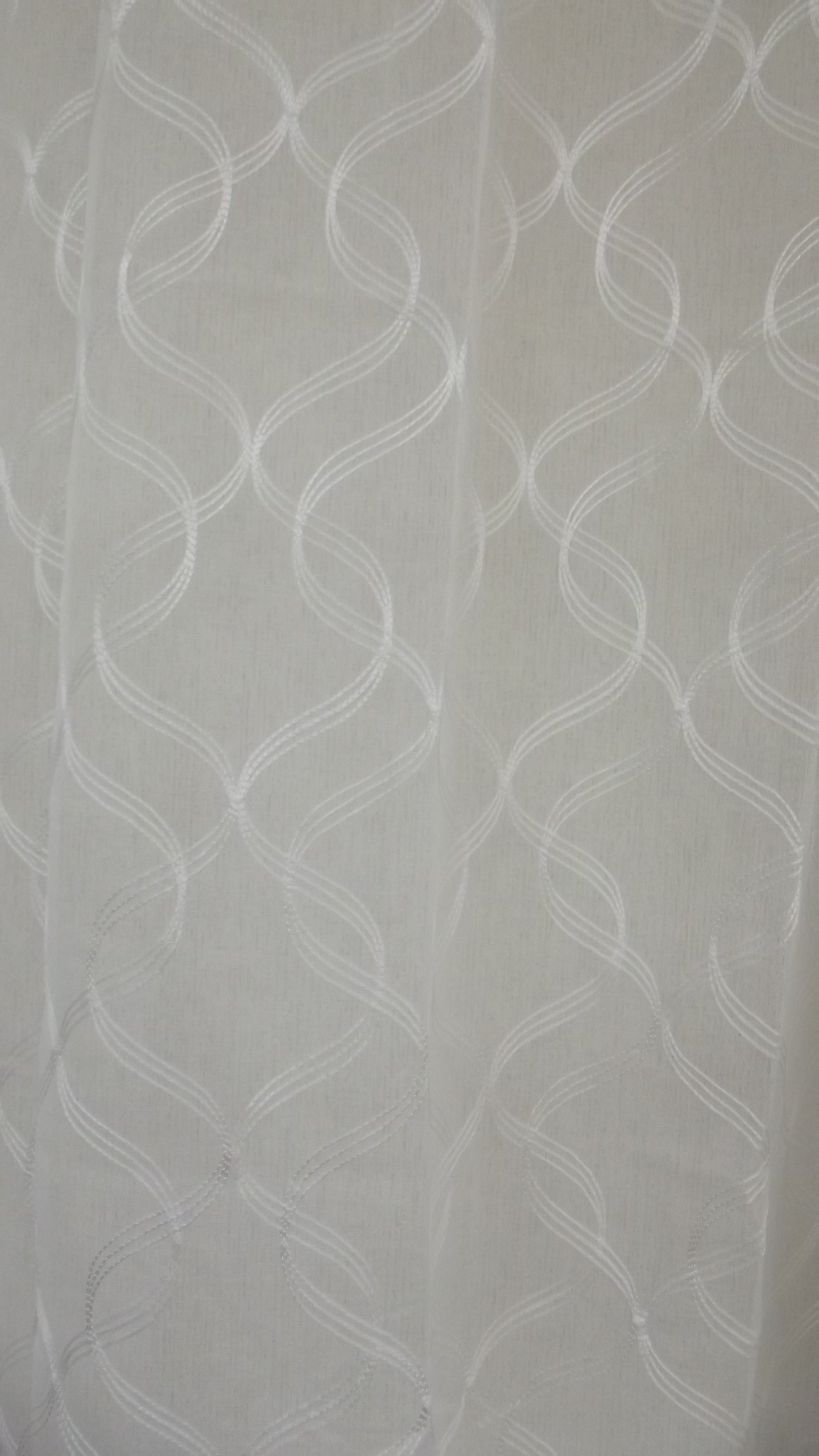 Visillo Sarah Blanco – Armonía Geométrica y Luminosidad Pura (140 x 260 cm)