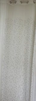 Visillo Stiloso Gris – Contraste Ornamental y Modernidad Sofisticada (140 x 260 cm)