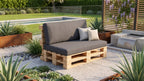 Pack de Cojines para Palets (Asiento + Respaldo) – Gris Antracita Ultra Cómodo🌿¡Dale un "glow up" a tu terraza!