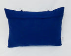 Cojín Rectangular Nami Azul 50x36 cm con Cinta Étnica | 100% Algodón (Con Relleno)