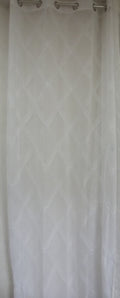 Visillo Gael Blanco – Luminosidad Bordada y Diseño de Rombos (140 x 260 cm)