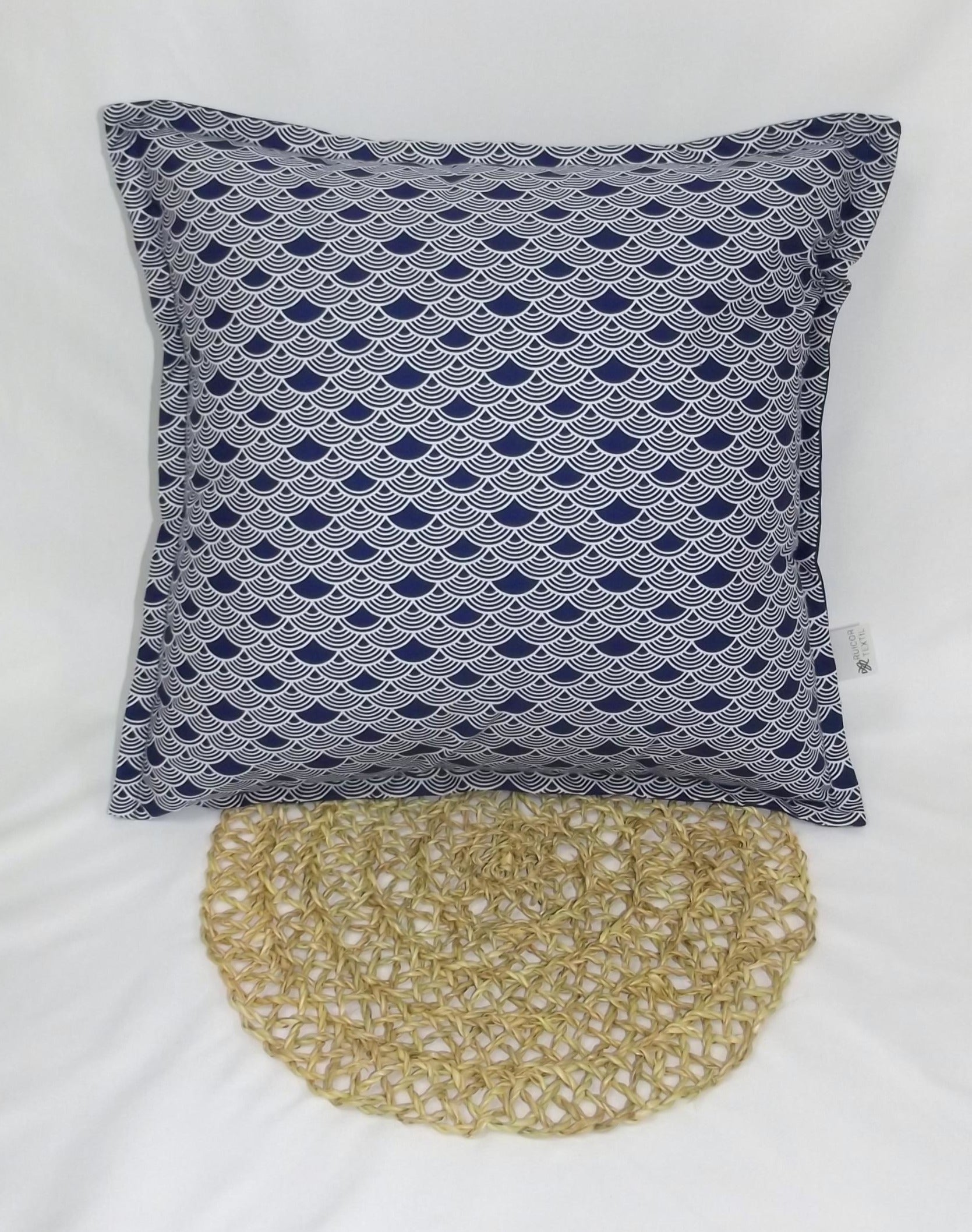 Cojín Nami Azul | 100% Algodón (Con Relleno)