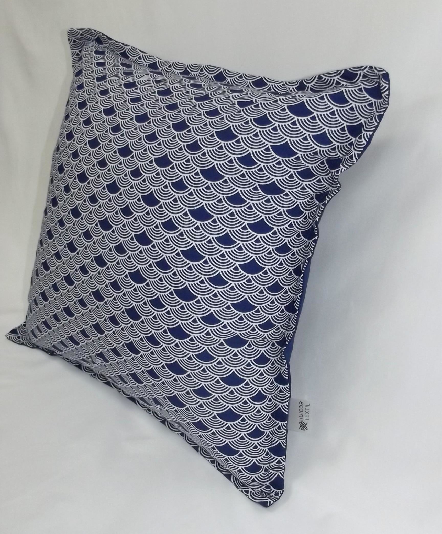 Cojín Nami Azul | 100% Algodón (Con Relleno)