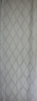 Visillo Gael Gris – Elegancia Moderna y Diseño de Rombos (140 x 260 cm)