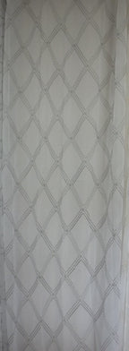 Visillo Gael Gris – Elegancia Moderna y Diseño de Rombos (140 x 260 cm)