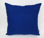 Cojín Combinado Olas Japonesas y Pasamanería Azul 45x45 | Algodón Premium