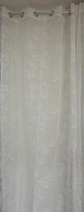 Visillo Kate Blanco – Frescura Luminosa y Diseño de Hojas Bordadas (140 x 260 cm)
