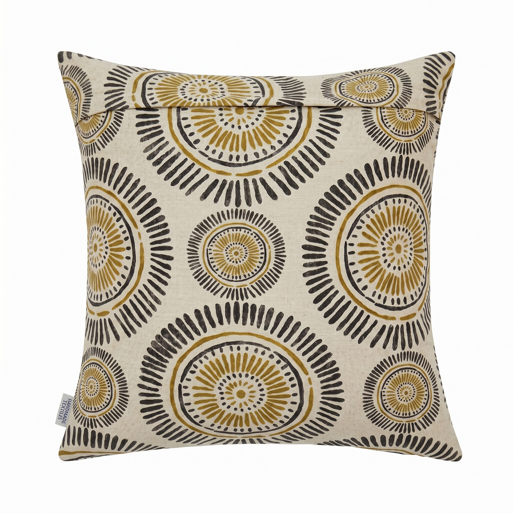 Sol Mostaza Liso _ Estilo Boho con relleno incluido