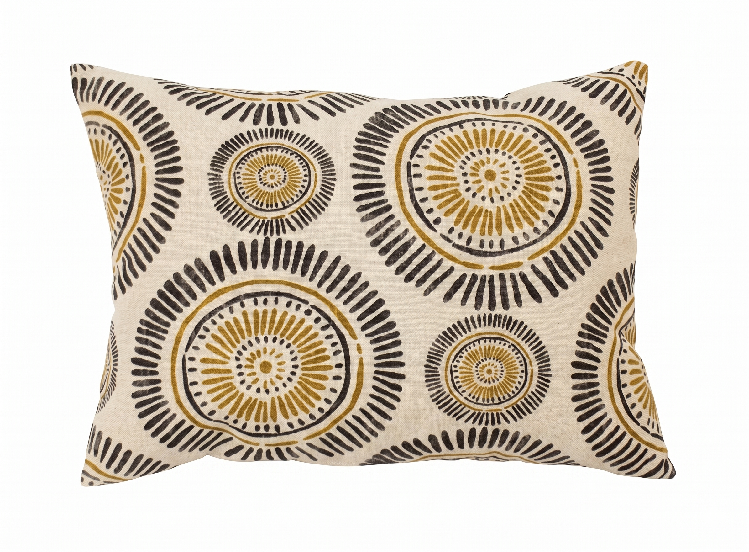Sol Mostaza Liso _ Estilo Boho con relleno incluido