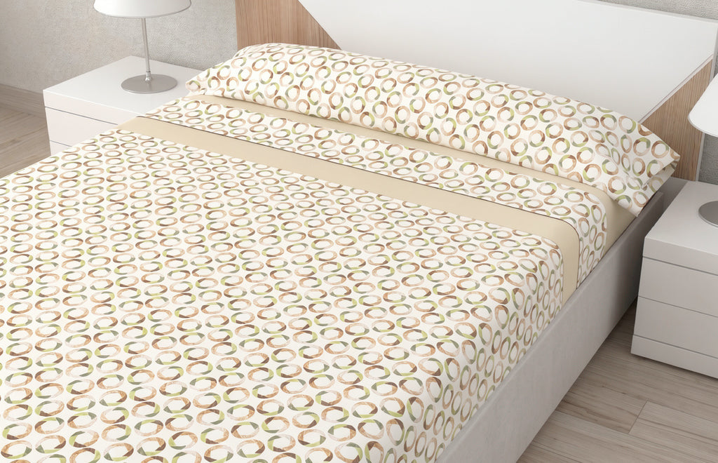 Juego de Sábanas Modelo Lorena – Calidez Geométrica y Estilo Moderno